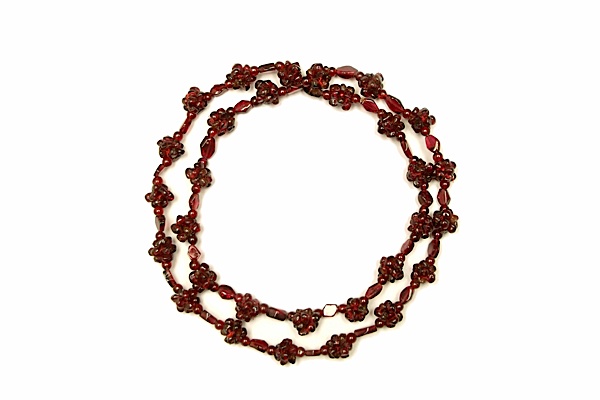 Garnet 'Grapes' Long Necklace