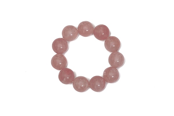 Rose Quartz Round Beads Bracelet