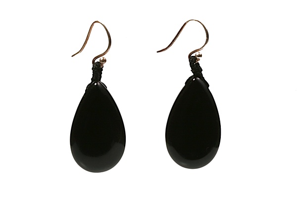 Black Onyx Teardrops Earrings