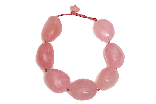 Rose Quartz Large Ovals Neckalce