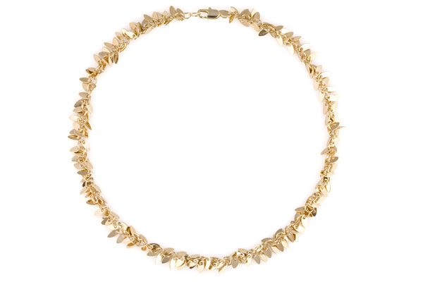 Gold Filled Petal Drops Necklace.