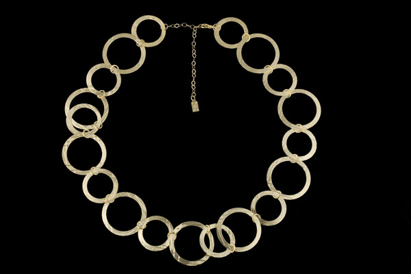 Gold Filled Large Rings Long Necklace