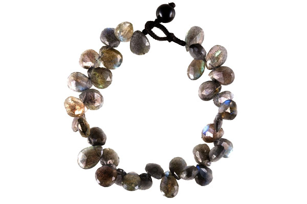 Labradorite Facetted Teardrops Bracelet