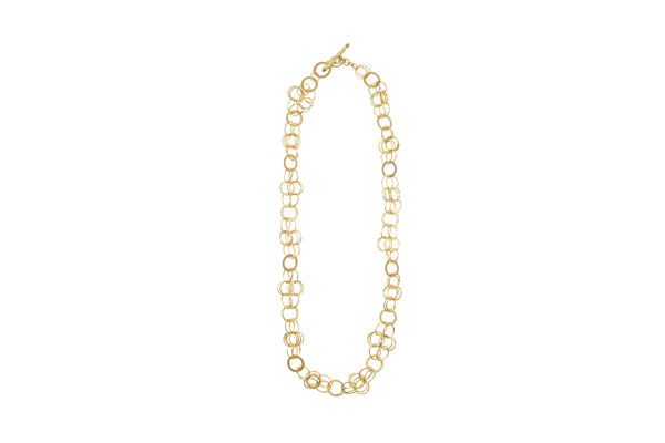 Brass Interlocking Loops Necklace
