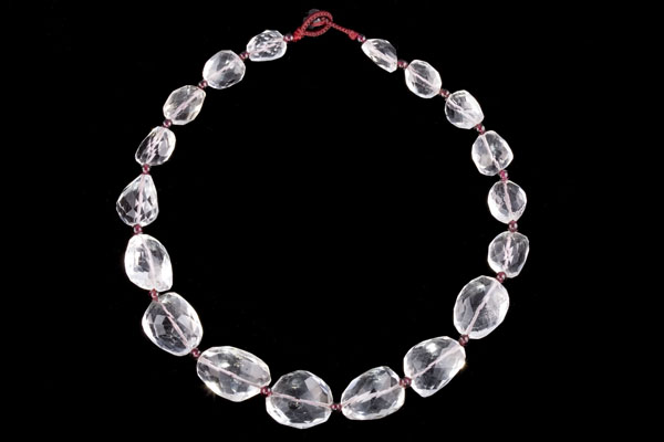Rock Crystal Facetted Tumbles Necklace