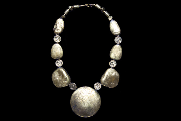 Brass Large Hollow Beads Long Necklace