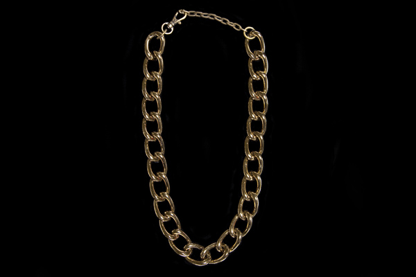Brass Large Chain Links Long Necklace