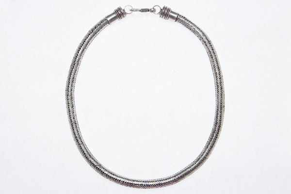 Indian Silver Snake Links Necklace