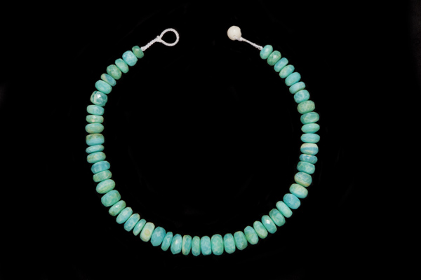 Turquoise Apatite Facetted Buttons Necklace