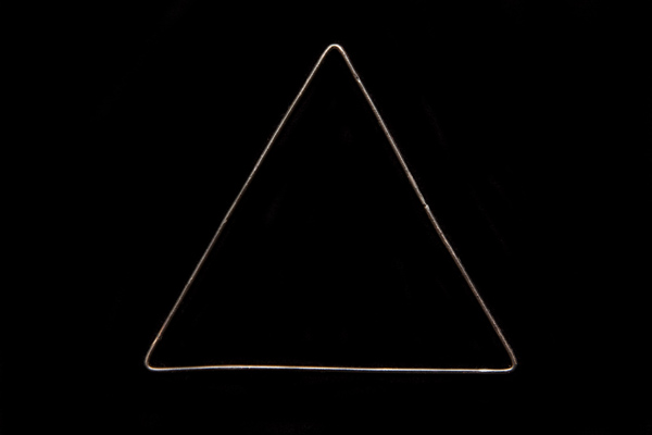 Gunmetal Thin Banded Triangular Bangle