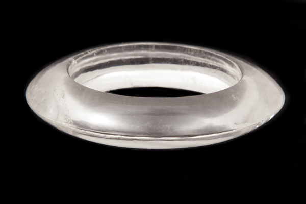 Brazilian Rock Crystal Ridged Bangle